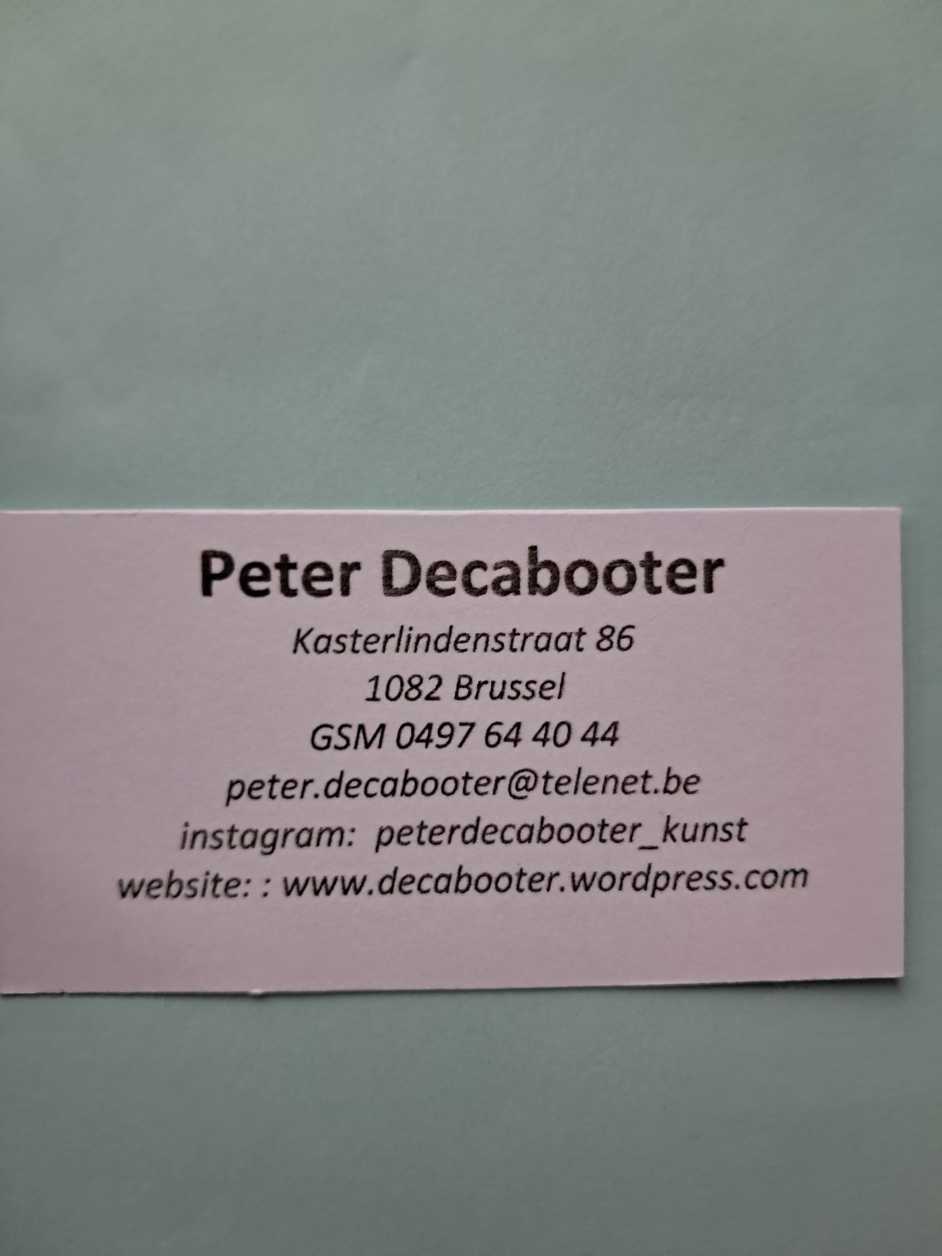 Werk van Peter Decabooter